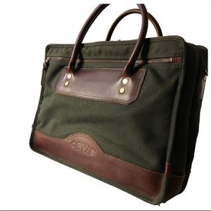 Orvis Green and Brown Briefcase
